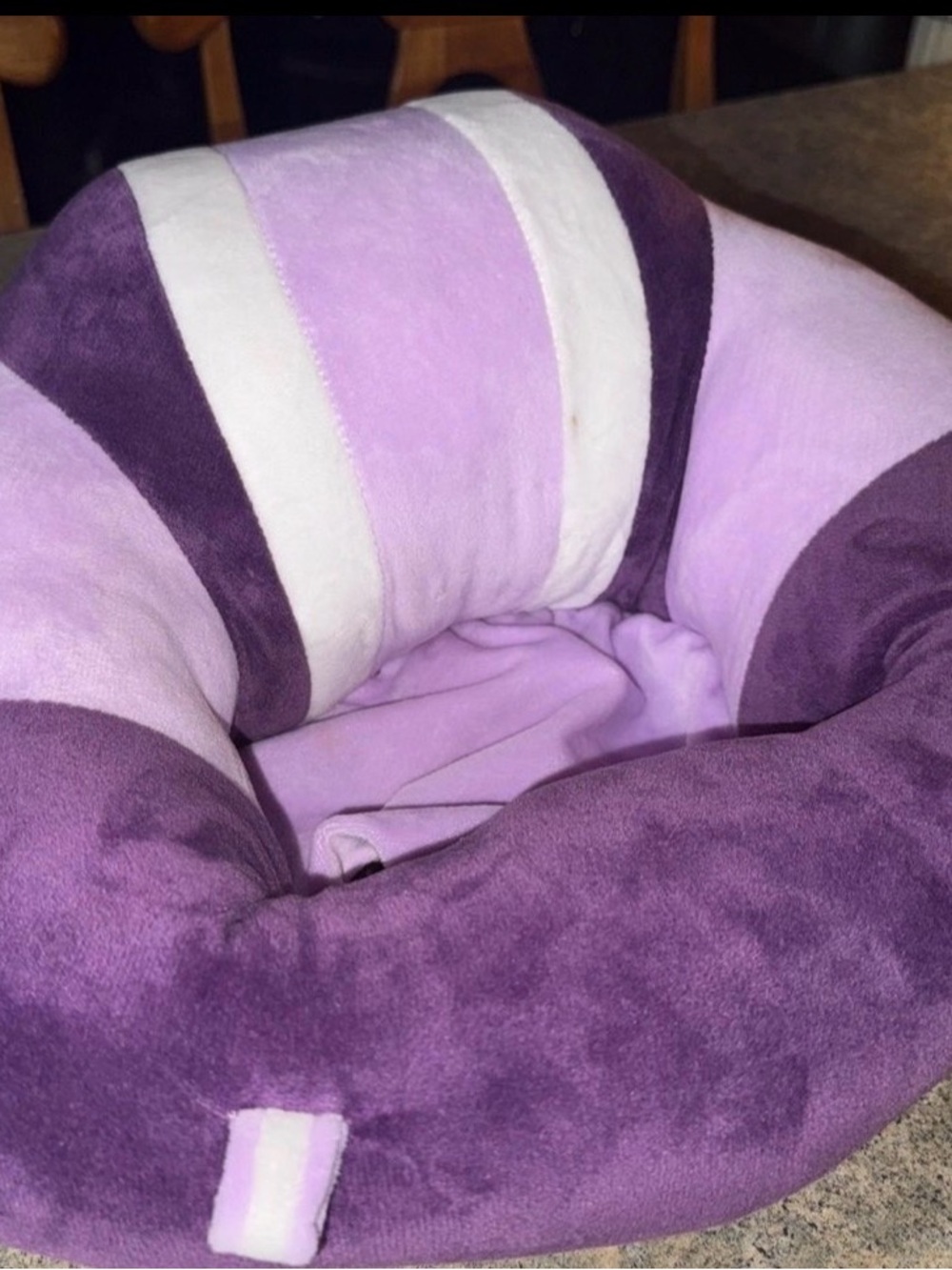 Others Follow Purple, White & Lavender Plush Baby Seat Support